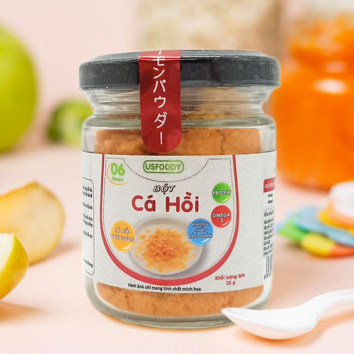 Hình ảnh thực tế ruốc cá hồi US Food đóng gói chính hãng
