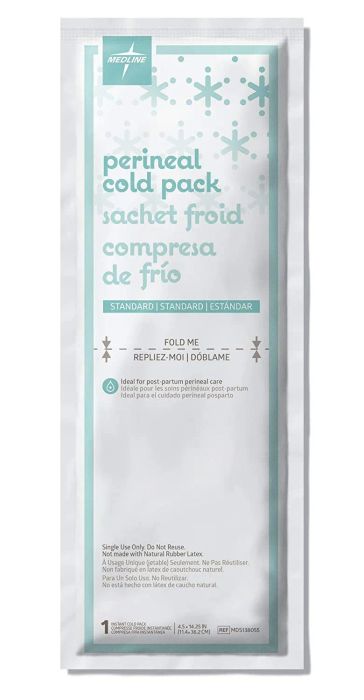 Hình ảnh thực tế túi chườm lạnh MedLine Perineal Cold Pack đang sử dụng