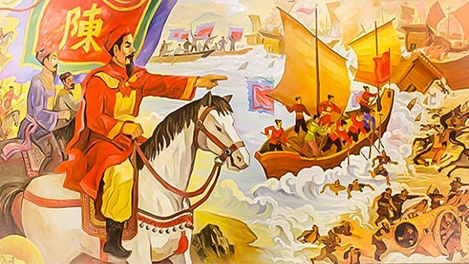 Tranh minh họa sống động về Hịch tướng sĩ (Nguồn: Bảo tàng Lịch sử Quốc gia)