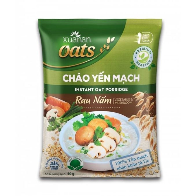 Cháo Yến Mạch Rau Nấm Xuân An - Hình ảnh món ăn đầy dinh dưỡng