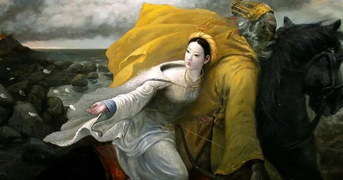 <p>Bức họa minh họa cảnh Trọng Thủy hóa đá dưới thủy cung (Nguồn: internet)</p>