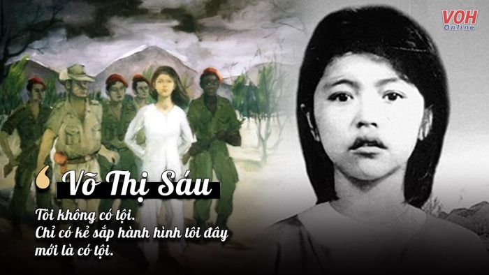 Hình ảnh chân dung nữ anh hùng Võ Thị Sáu