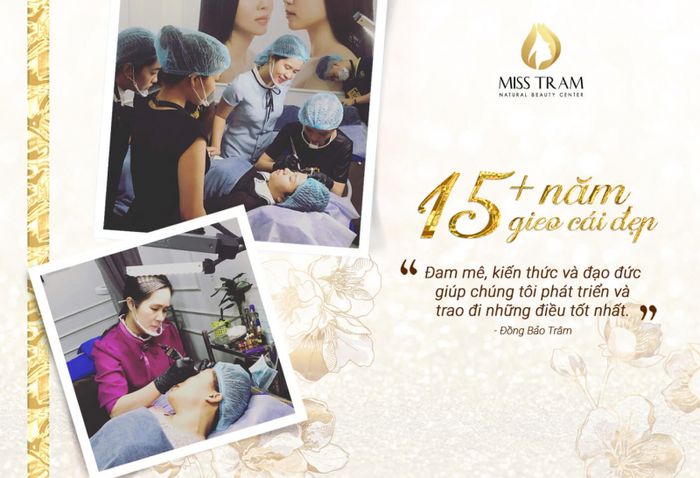 Hình ảnh quy trình phun xăm chuyên nghiệp tại Miss Tram