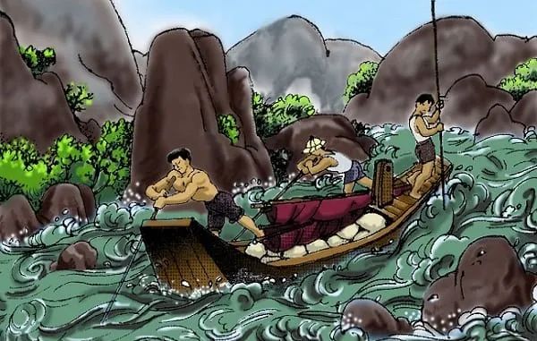 Hình ảnh minh họa sống động về trận thủy chiến trên sông Đà (Nguồn: Internet)