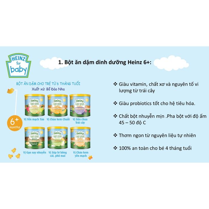 Bột Cháo Kem Yến Mạch Heinz - Hình ảnh sản phẩm đạt chuẩn chất lượng