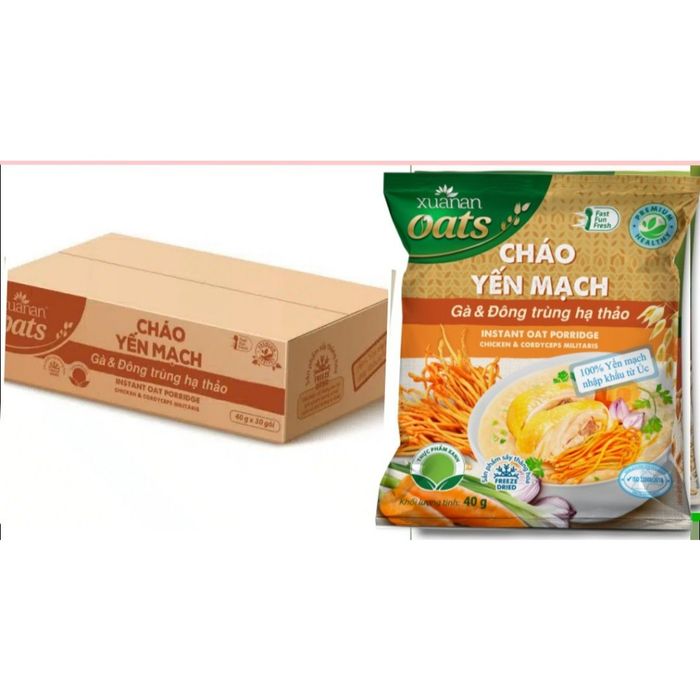 Cháo Yến Mạch Thịt Gà Đông Trùng Hạ Thảo Xuân An - Hình ảnh sản phẩm đẳng cấp