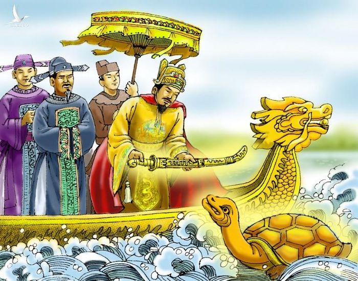Tranh minh họa Lê Lợi - vị anh hùng dân tộc