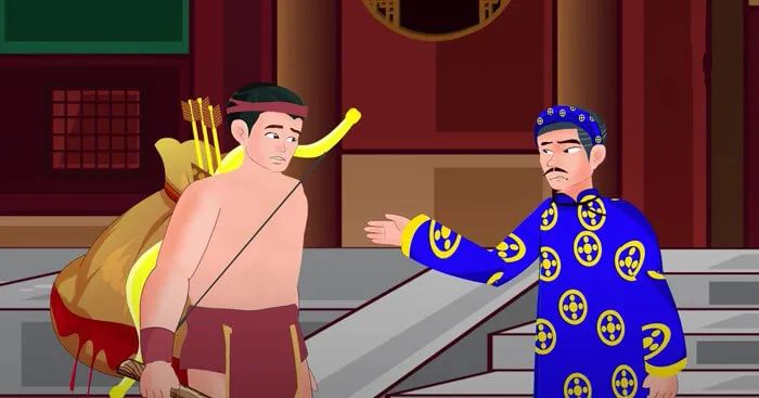 Tranh minh họa nghệ thuật về truyền thuyết Thạch Sanh (Nguồn internet)
