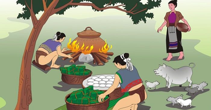 Tranh minh họa nghệ thuật (Nguồn: Di sản văn hóa dân gian Việt Nam)