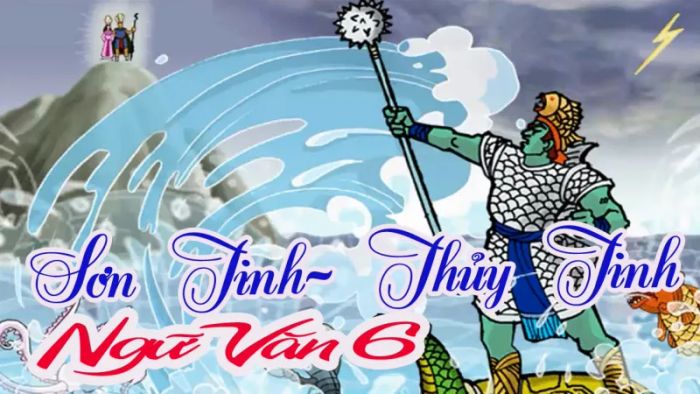 Tranh minh họa sống động về cuộc chiến Thủy - Sơn (Nguồn: internet)