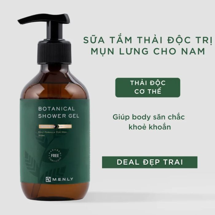 Sữa Tắm Giảm Mụn Lưng, Mụn Trứng Cá Cơ Thể Menly 300ml - Ảnh 1