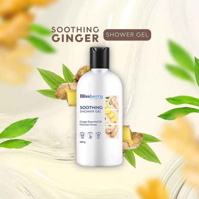 Sữa Tắm Giảm Mụn Lưng và Thư Giãn Blissberry Soothing Ginger Shower Gel 250g (Hương Gừng) - Ảnh 1