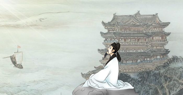 Tranh minh họa: Cảnh tiễn biệt lầu Hoàng Hạc (Nguồn: Di sản nghệ thuật Trung Hoa)