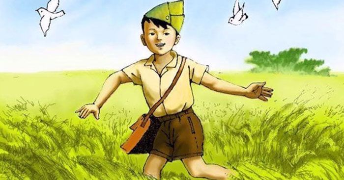 Tranh minh họa: Chân dung chú bé Lượm (Nguồn: Tư liệu nghệ thuật)