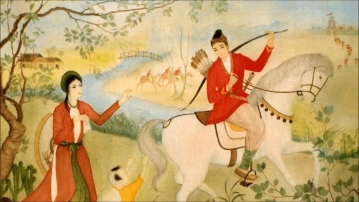 Hình ảnh minh họa số 1: Người chinh phụ trong không gian cô liêu
