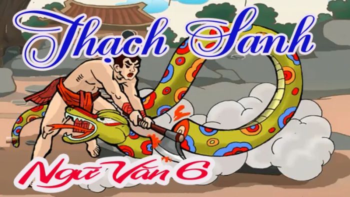 Tranh minh họa nghệ thuật về truyền thuyết Thạch Sanh (Nguồn internet)
