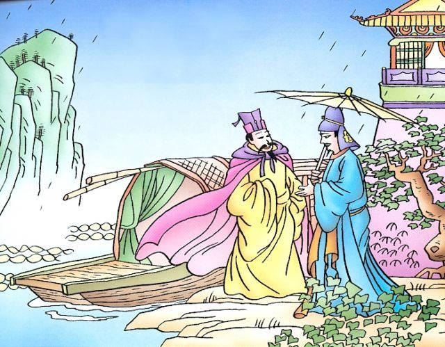 Tranh vẽ minh họa cảnh tiễn biệt (Nguồn: Bảo tàng Nghệ thuật Trung Hoa)