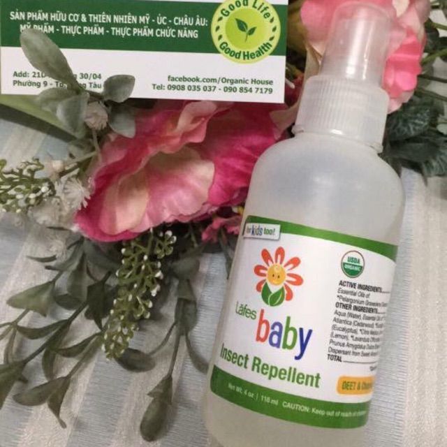 Xịt Chống Muỗi và Côn Trùng Hữu Cơ Lafe's Baby - Hình Ảnh 1