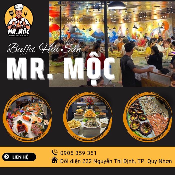 Không gian ấm cúng tại Mr.Mộc Buffet Quy Nhơn