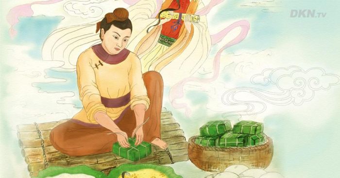 Hình ảnh minh họa: Bánh chưng xanh truyền thống