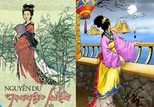 Hình ảnh minh họa số 1: Tranh vẽ chân dung Thúy Kiều và Thúy Vân theo phong cách hội họa truyền thống Việt Nam