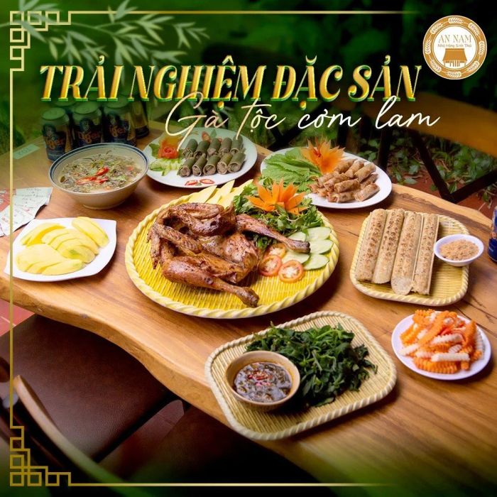 Không gian xanh mát tại Nhà hàng sinh thái An Nam