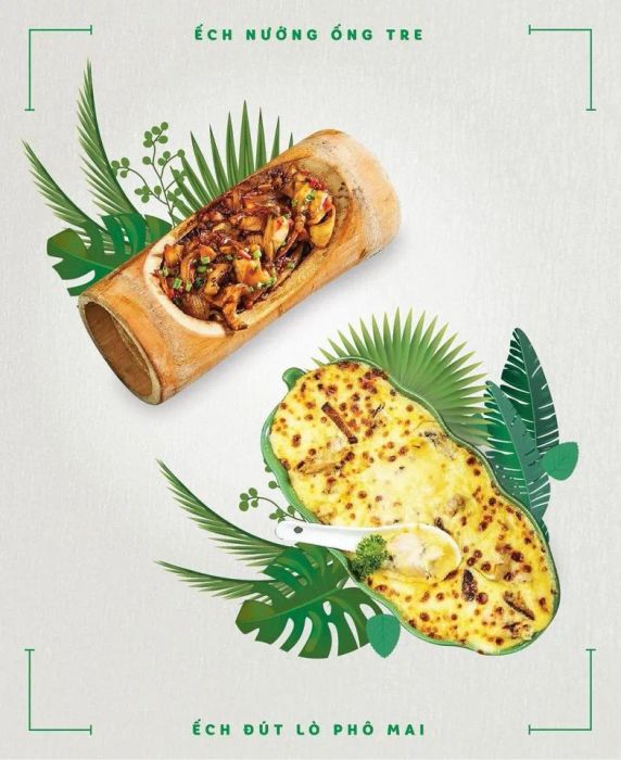 Hình ảnh món ngon đặc trưng tại Ếch Xanh Quy Nhơn