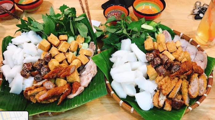 Hình ảnh mẹt bún đậu thơm ngon tại Thị Nở