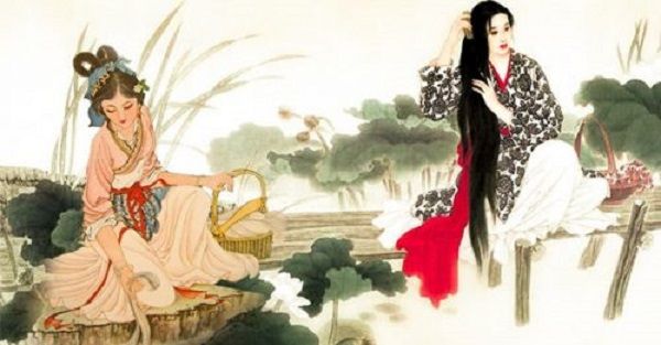 Hình ảnh minh họa số 1: Chân dung hai chị em Thúy Kiều qua nét vẽ truyền thống