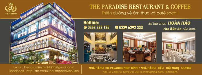 The Paradise Restaurant & Coffee Ninh Binh - Địa điểm tổ chức tiệc lý tưởng tại Ninh Bình