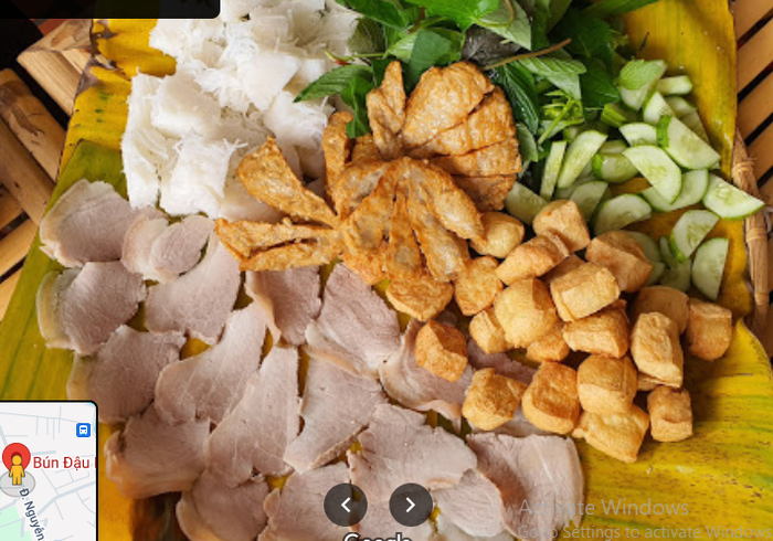 Hình ảnh mẹt bún đậu thơm ngon tại Đẩu