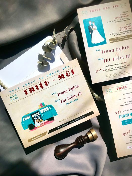 Thiệp Cưới Nhà Pin - Hình ảnh minh họa