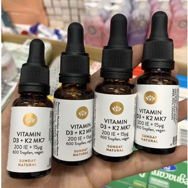 Hình ảnh chính hãng Vitamin D3 K2 MK7 Sunday Natural