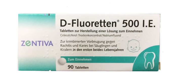 Hình ảnh sản phẩm Vitamin D Fluoretten 500 IE chính hãng