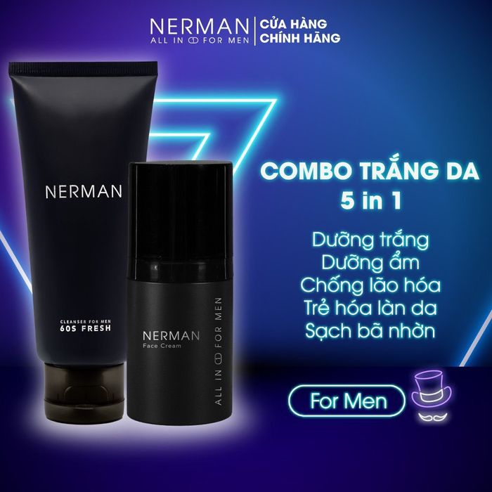 Hình ảnh thực tế Combo Nerman Perfect Whitening - Thiết kế nam tính