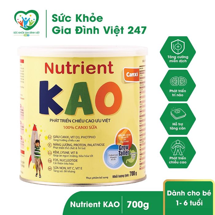 Hình ảnh Sữa Nutrient Kao – Giải pháp tăng cường sức đề kháng toàn diện cho trẻ