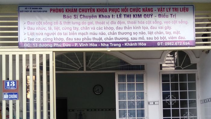 Hình ảnh phòng khám Vật lý trị liệu Bác sĩ Lê Thị Kim Quý (1)