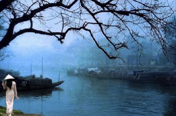 Hình ảnh minh họa: Thôn Vĩ Dạ trong sương sớm