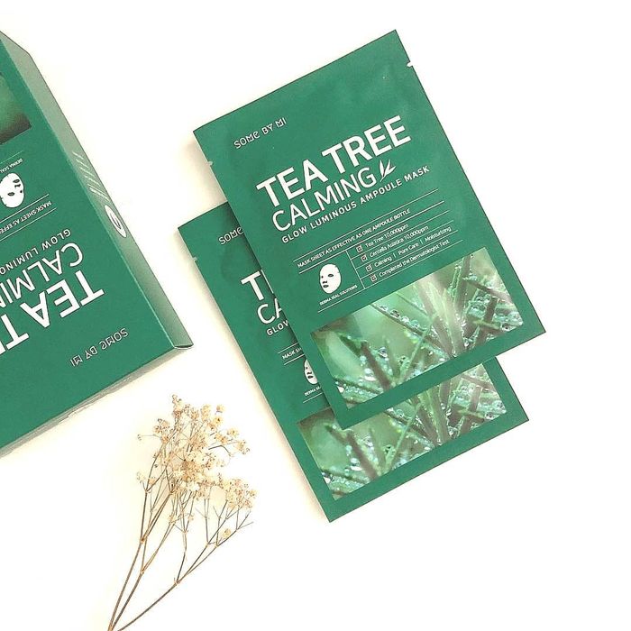Hình ảnh mặt nạ Some By Mi Tea Tree Calming Glow Luminous Ampoule Mask phiên bản cao cấp