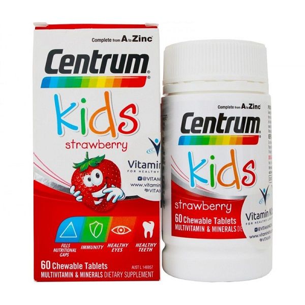 Hình ảnh bao bì và thành phần Centrum Kids Strawberry