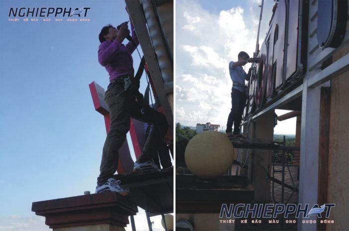 Hình ảnh thi công chuyên nghiệp tại các công trình của Nghiệp Phát