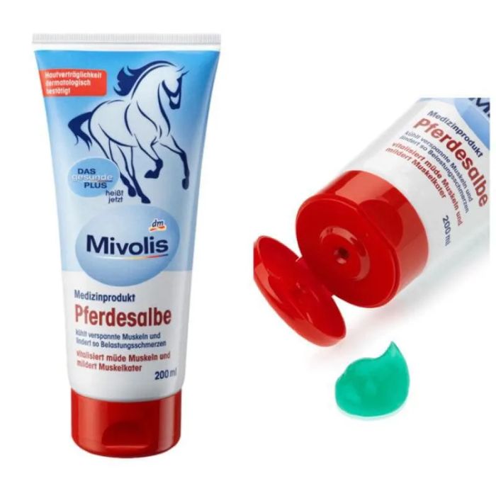 Hình ảnh chân thực về kem xoa bóp Mivolis Pferdesalbe