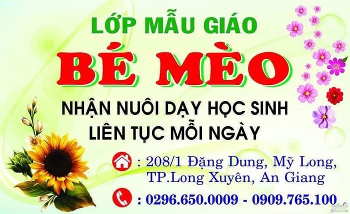 Hình ảnh không gian học tập tại Mẫu giáo Bé Mèo