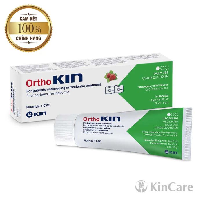 Hình ảnh kem đánh răng Ortho Kin cho răng niềng 2