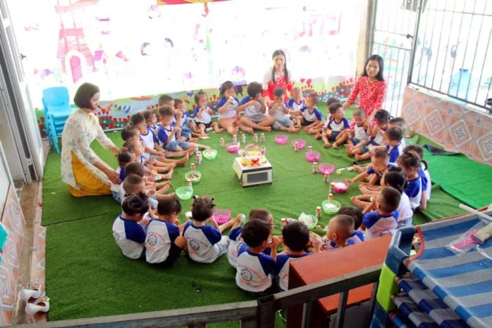 Góc học tập đầy màu sắc tại Nhóm Trẻ Họa Mi