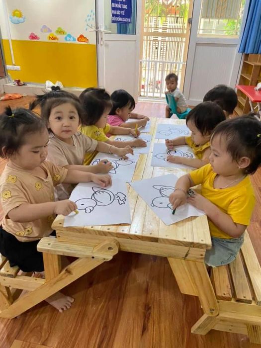 Hoạt động vui chơi của bé tại Mầm non Sao Tuổi Thơ
