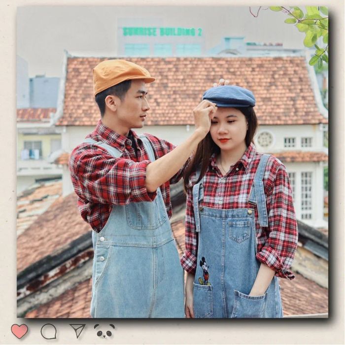 Set yếm denim cá tính - Ảnh 1