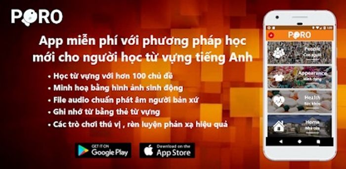 PORO - Trải nghiệm học từ vựng đa phương tiện