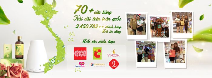 Không gian trưng bày đa dạng sản phẩm tại Nada Oils