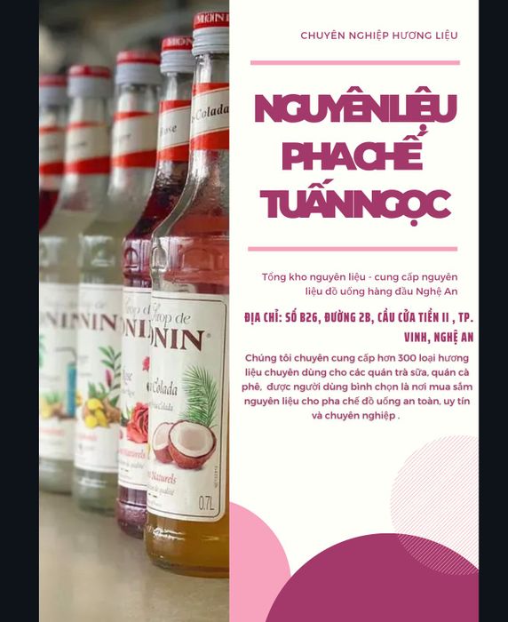 Góc pha chế chuyên nghiệp tại Tuấn Ngọc Nguyên Liệu